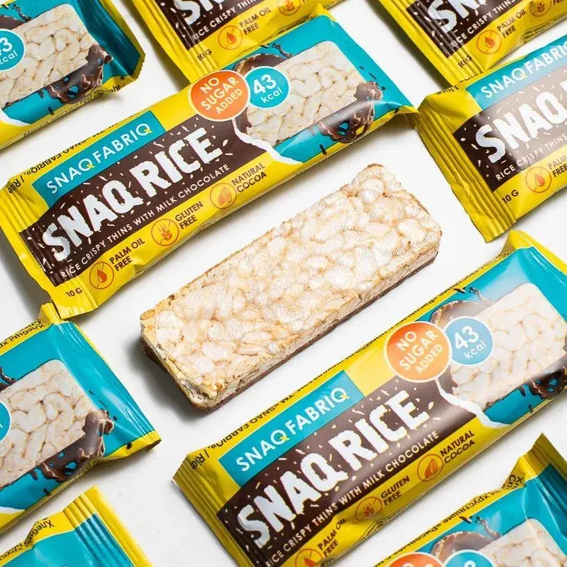 Батончик Snaq Fabriq рисовый глазированный молочным шоколадом, 10гр в Екатеринбурге