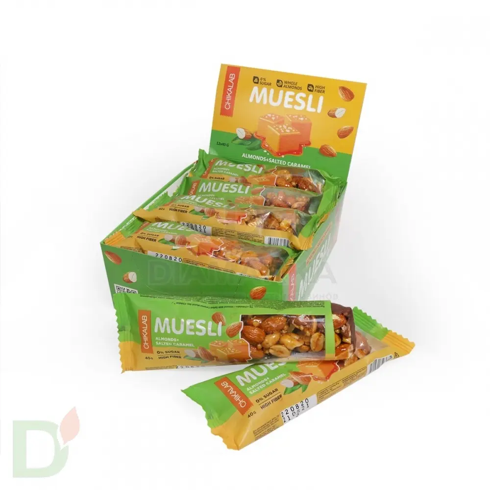 Батончик мюсли CHIKALAB миндальный с соленой карамелью 40 гр. в Екатеринбурге