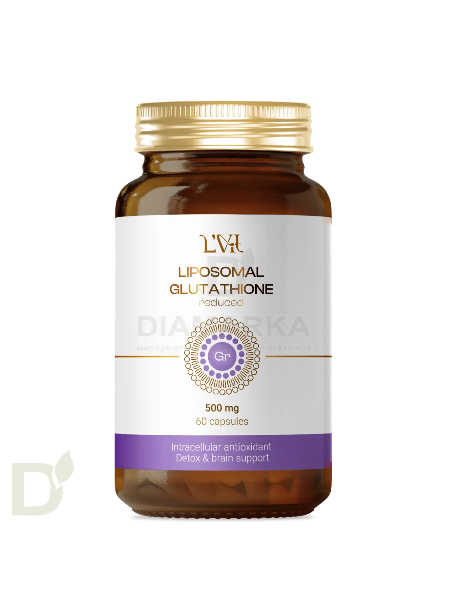 Витамины L'Vit Liposomal Glutathione/Глутатион, 200 мг в 1 капсуле, 60 капс в Екатеринбурге