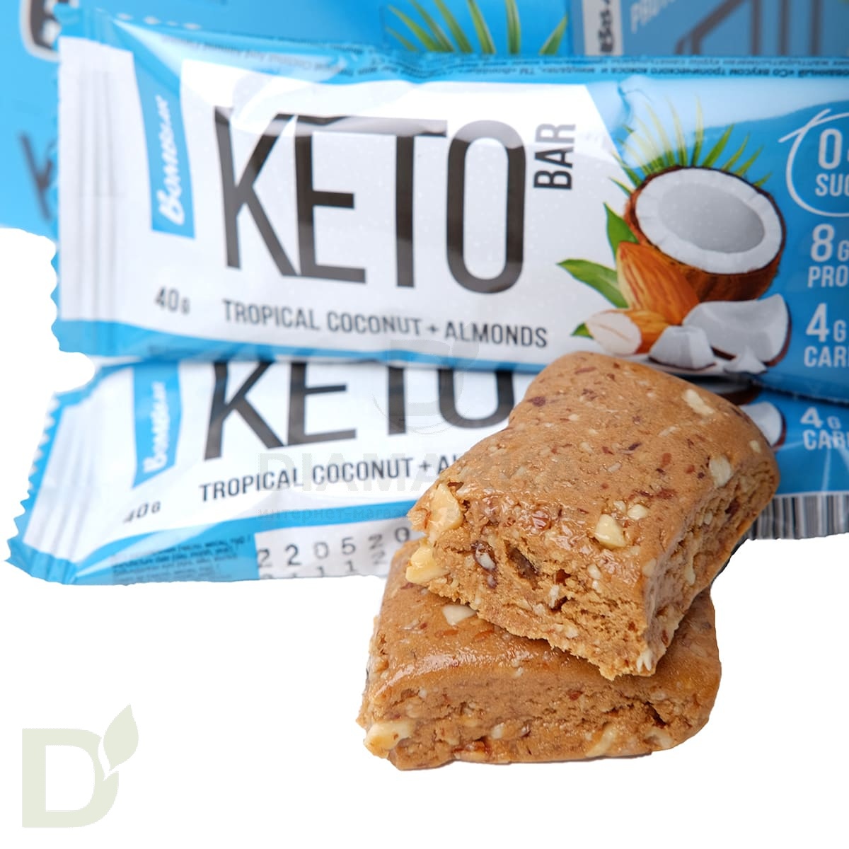Батончик BOMBBAR Кето Тропический кокос и миндаль 40гр.