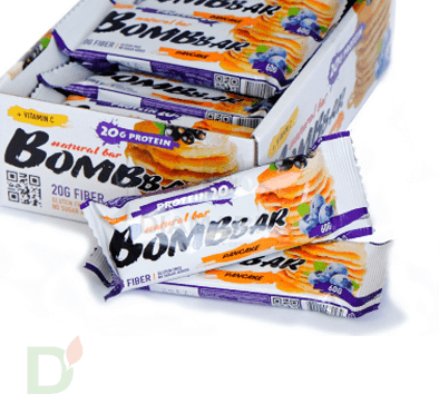 Батончик BOMBBAR Смородиново-черничный панкейк (3 угл в 60г) в Екатеринбурге