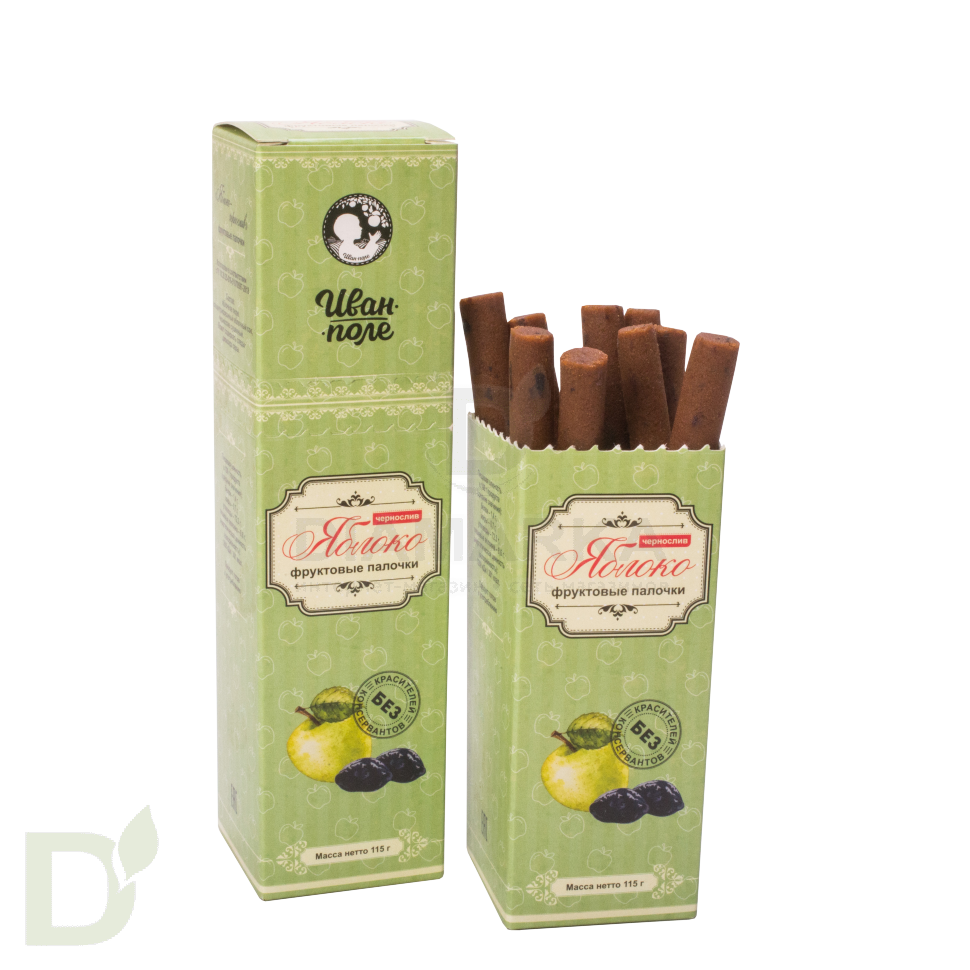 Фруктовые палочки Яблоко-чернослив (Иван-поле) 115гр.