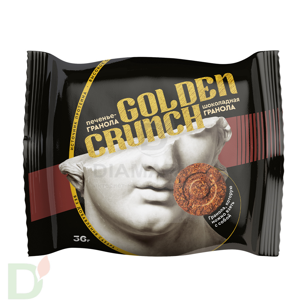 Печенье овсяное без сахара Golden Crunch Шоколад 36гр. купить в  Екатеринбурге, цена на сайте - ДиаМарка