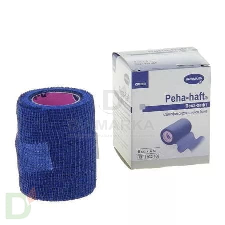 Бинт самофиксирующийся Пеха-хафт (Peha-haft), 6см х 4 м, Синий в Екатеринбурге