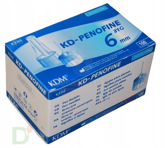 Иглы KD-PENOFINE 31G (0.25*6мм) №100