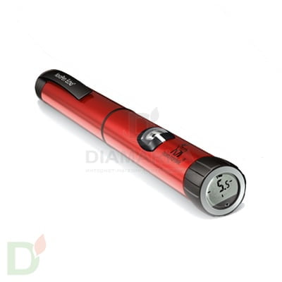 Шприц-ручка НовоПен Эхо, красная, шаг 0,5 ед.