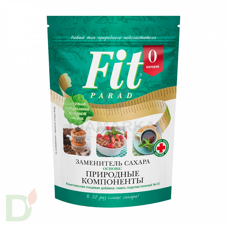 Заменитель сахара на основе эритрита "ФитПарад" №10 (дой пак) 150 гр