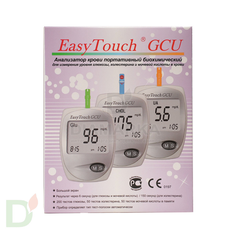 Биохимический анализатор ИзиТач (EasyTouch GCU) (глюкоза, холестерин и мочевая кислота в крови)