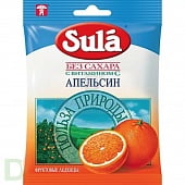 Леденцы без сахара ЗУЛА Апельсин с витамином С, 60 г.