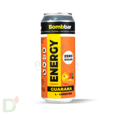 Энергетический напиток с витаминами Bombbar без сахара, Апельсин, 500 мл