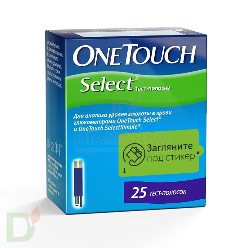 Тест-полоски Ван Тач Селект (One Touch Select) №25