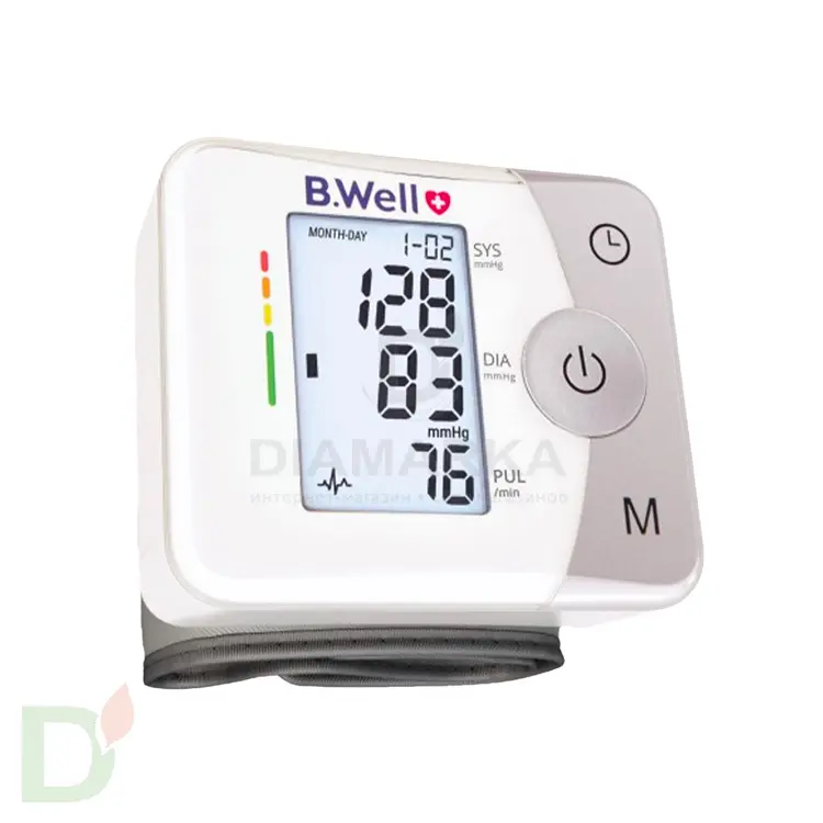 Тонометр B.Well MED-57 автомат на запястье, манжета (13,5-21,5 см)