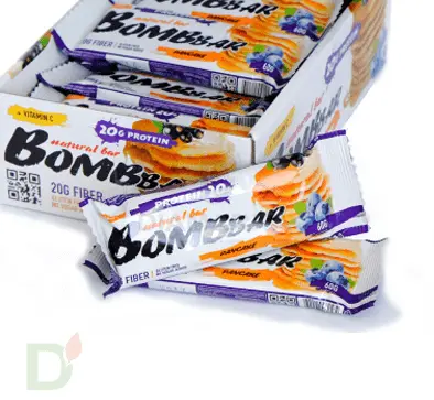 Батончик BOMBBAR Смородиново-черничный панкейк (3 угл в 60г) в Екатеринбурге