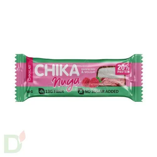 Батончик CHIKALAB глазированный с Нуга с малиной 50гр.