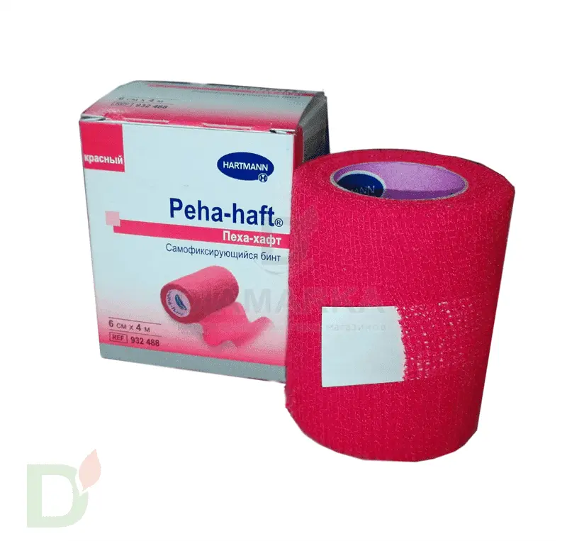Бинт самофиксирующийся Пеха-хафт (Peha-haft), 6см х 4 м, Красный в Екатеринбурге