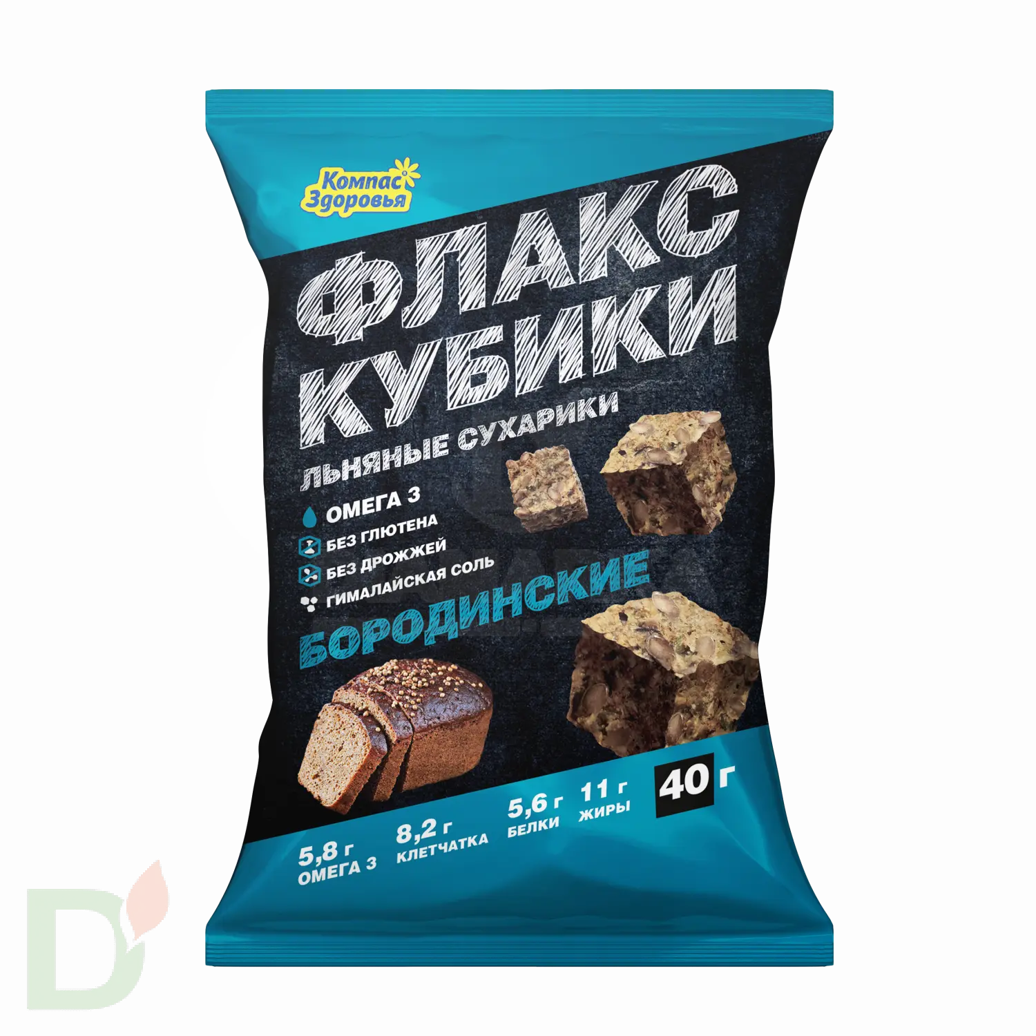 Флакс-кубики льняные с кориандром и тмином 40 гр.