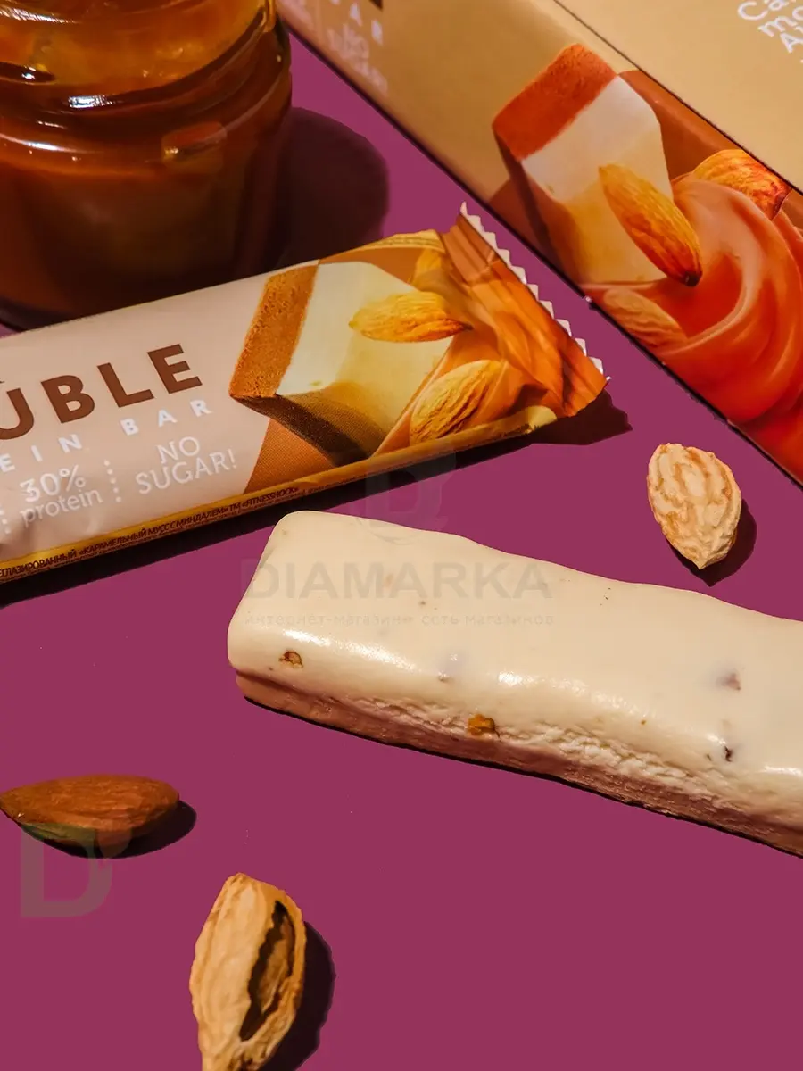 Батончик протеиновый FitnesShock Карамельный мусс с миндалем 40гр. в Екатеринбурге