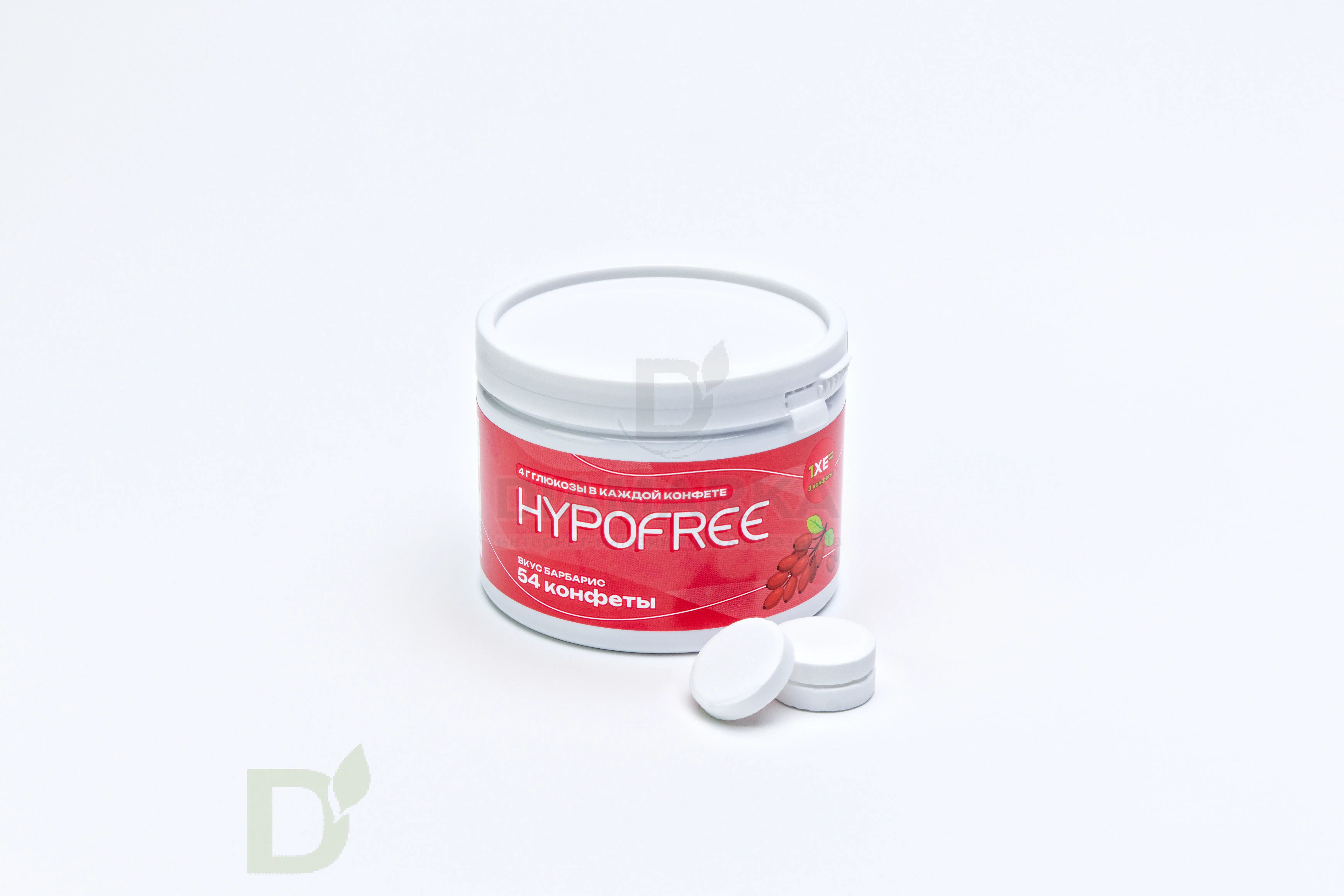 Конфеты таблетированные HYPOFREE 54 шт по 4 гр. Барбарис
