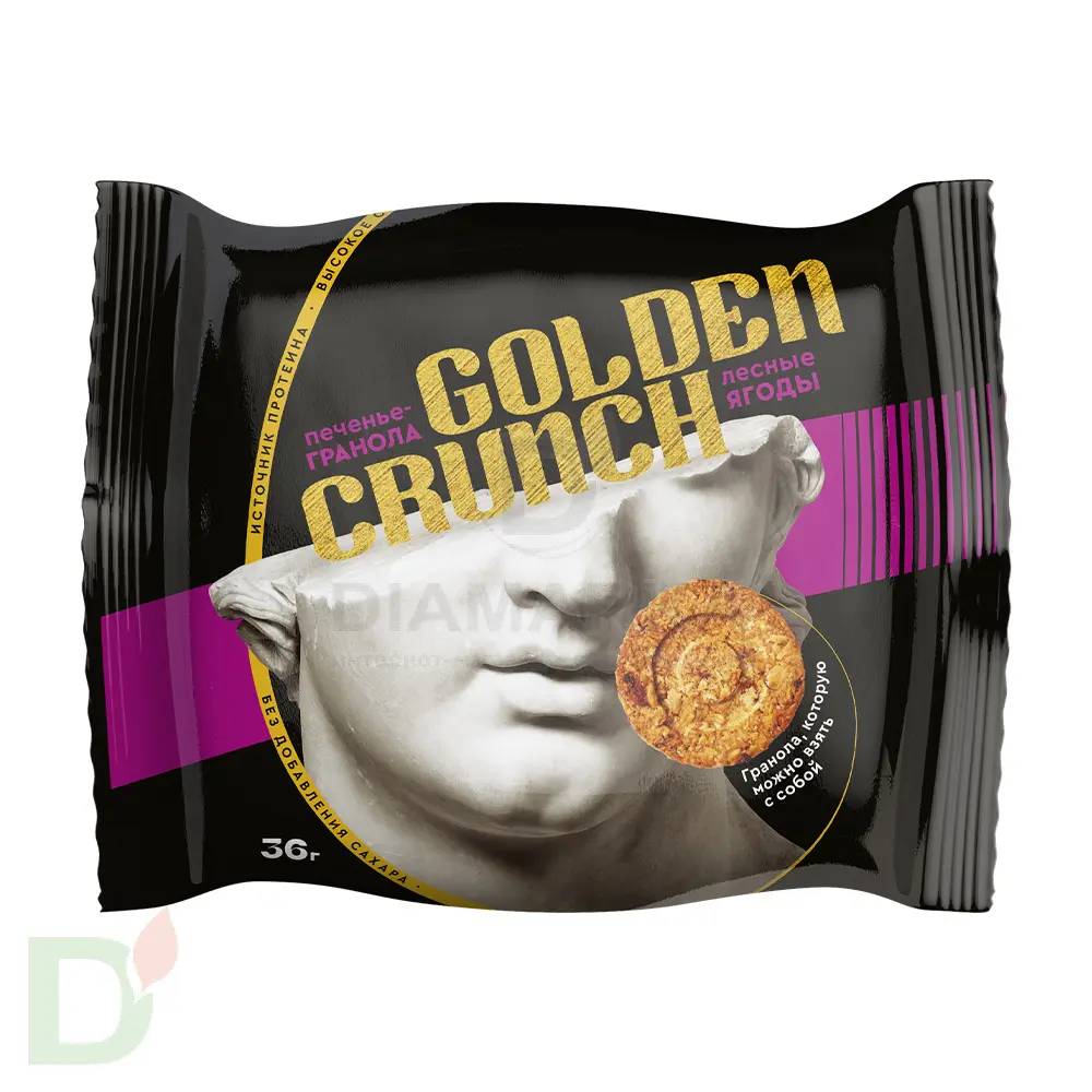 Печенье овсяное без сахара Golden Crunch Шоколад 36гр. купить в  Екатеринбурге, цена на сайте - ДиаМарка