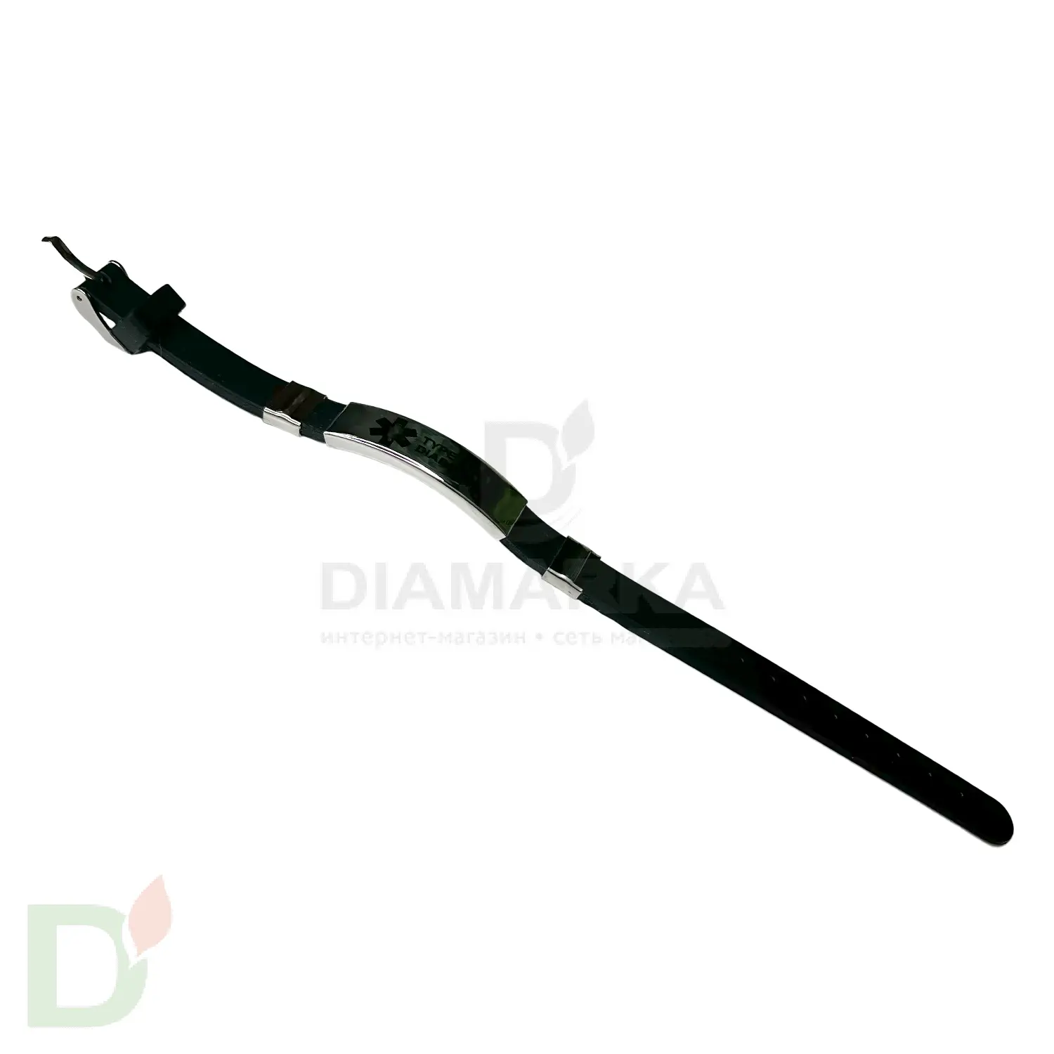 Браслет силиконовый Диабет 2 типа с застежкой (16-21см)