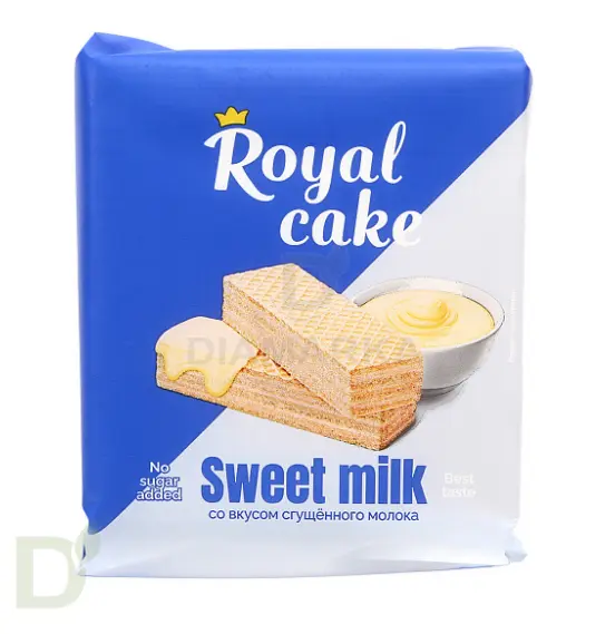 Вафли Royal cake со вкусом «СГУЩЕНОЕ МОЛОКО» без сахара, 120 г в Екатеринбурге